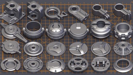Blender资产库！探索400+顶级科幻机械原部件与高模3D零件的创作世界